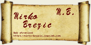 Mirko Brezić vizit kartica